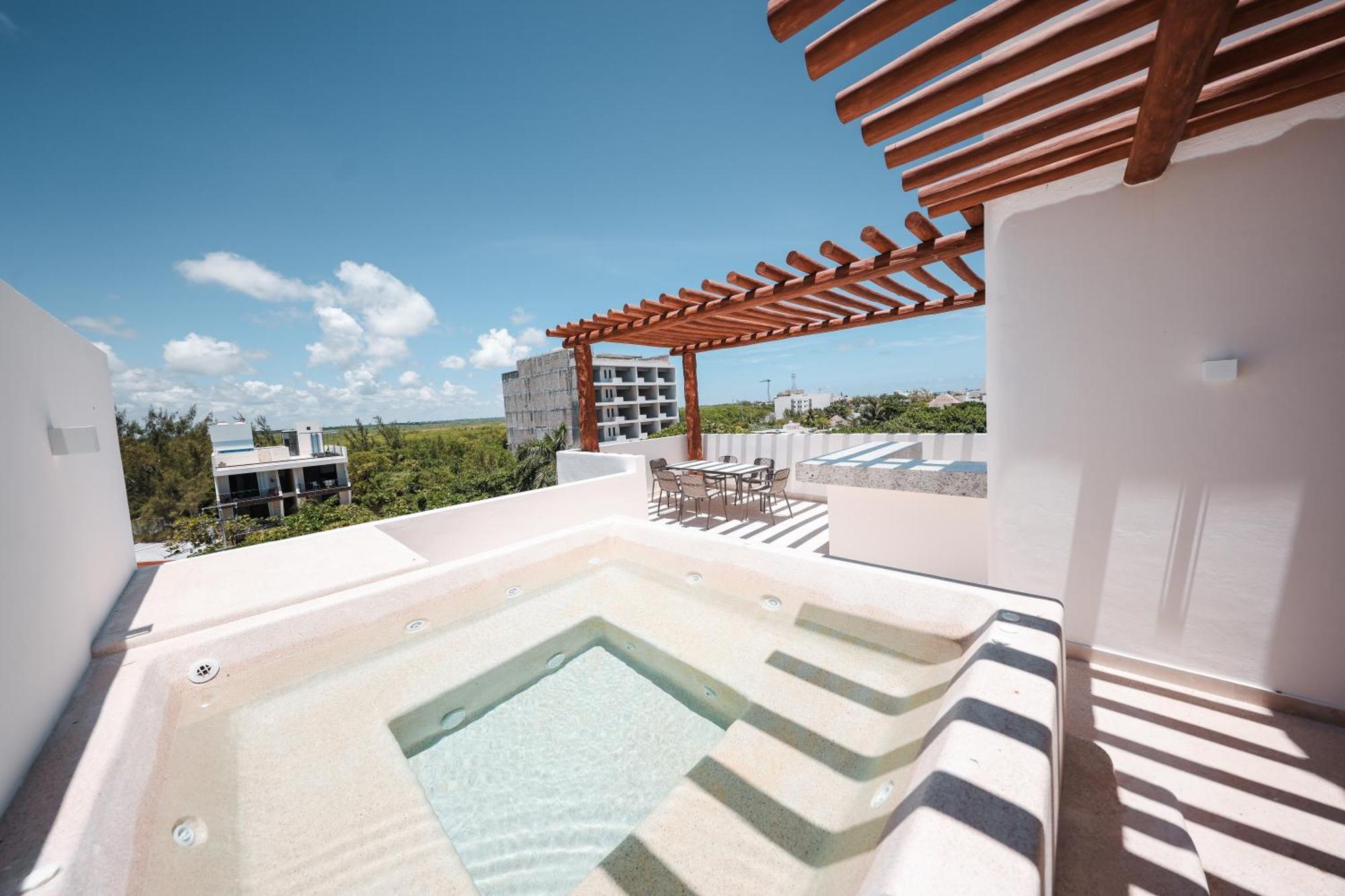 Porto Blu Leilighet Puerto Morelos Eksteriør bilde