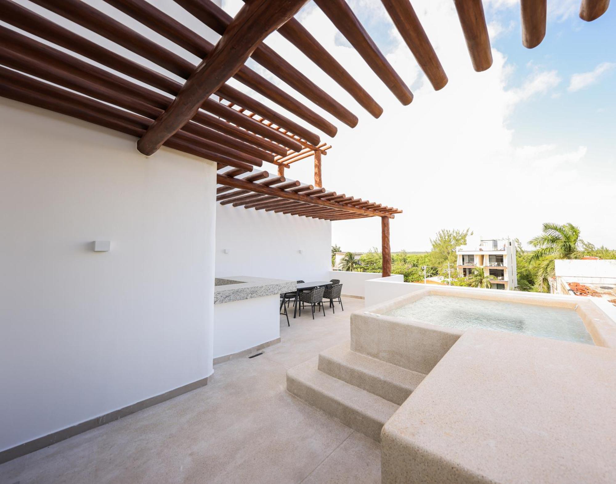 Porto Blu Leilighet Puerto Morelos Eksteriør bilde
